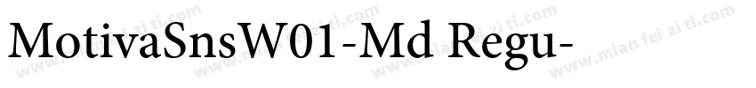 MotivaSnsW01-Md Regu字体转换